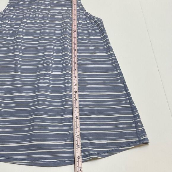 Lululemon All Tied Up Tank Cut Back Stripe Tempest Blue White - Picture 9 of 9